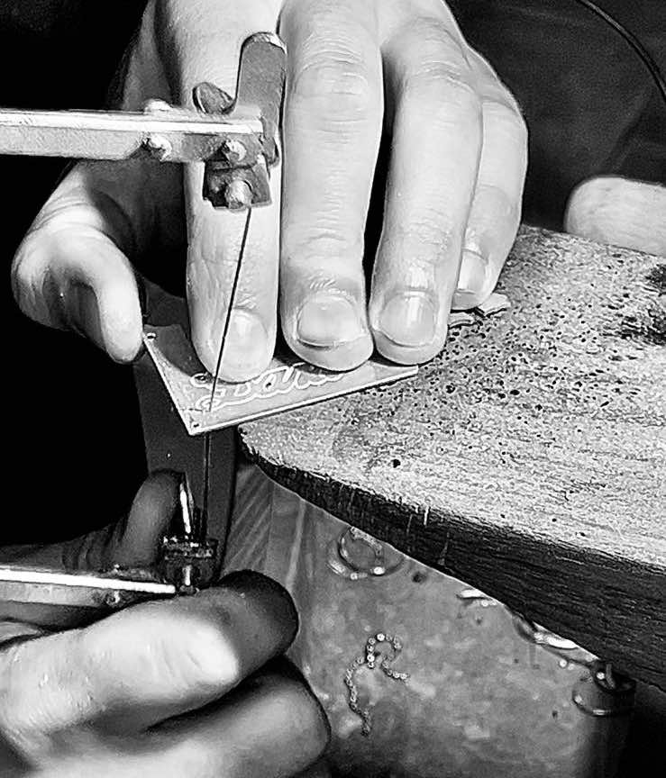 Intaglio argento fatto a mano