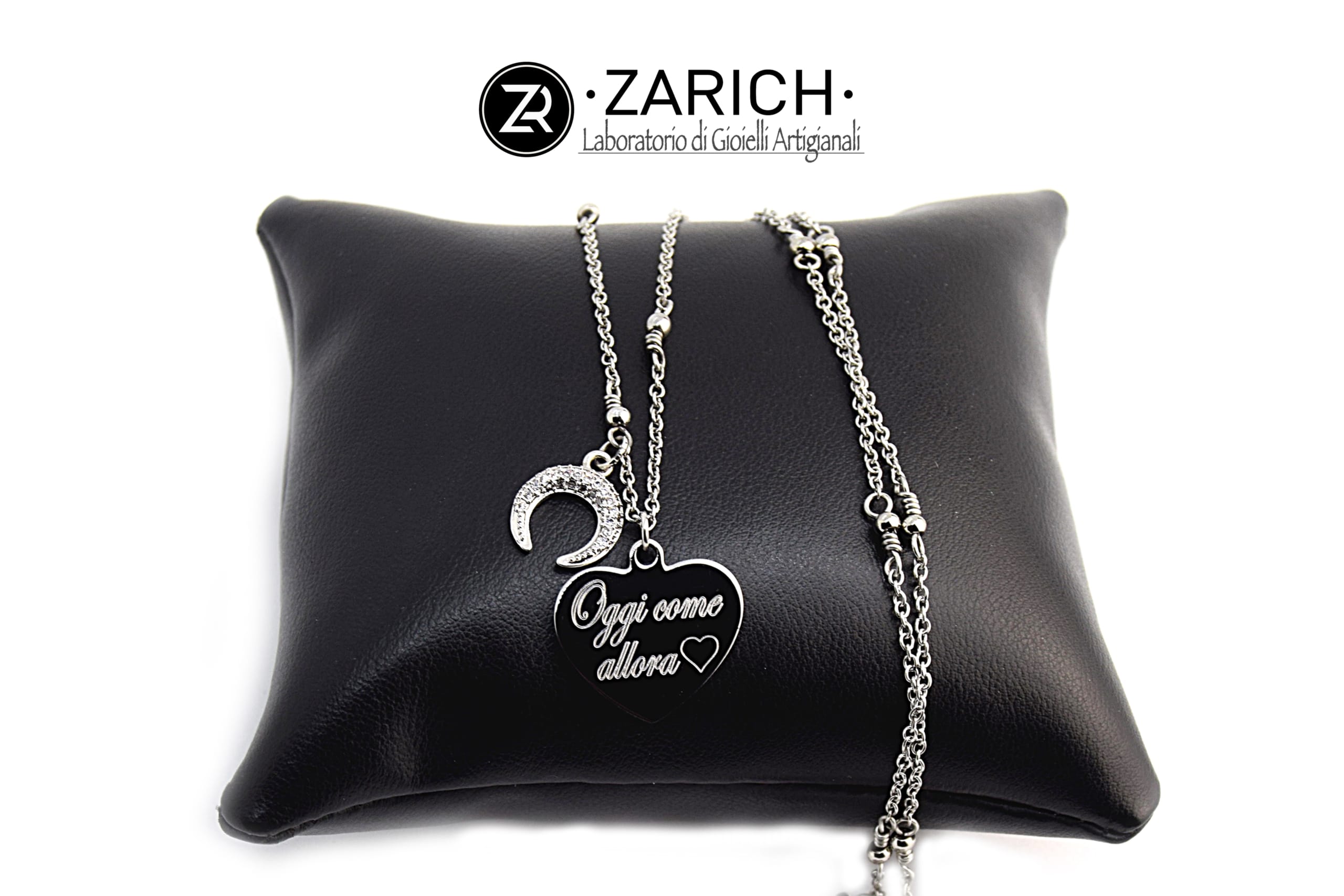 Collana Donna Argento Sterling 925 Con Ciondolo Luna E Stella - Gioiello Mezzaluna Con Pietra Blu E Zirconia - Regalo Perfetto Per Compleanno, Anniversario, Festa Della Mamma