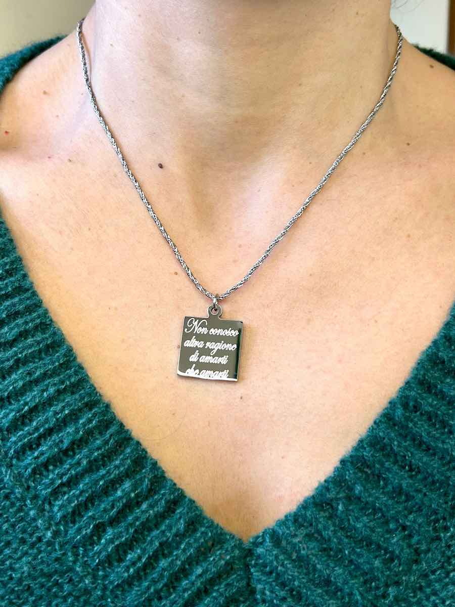 Collana Quadrata Love