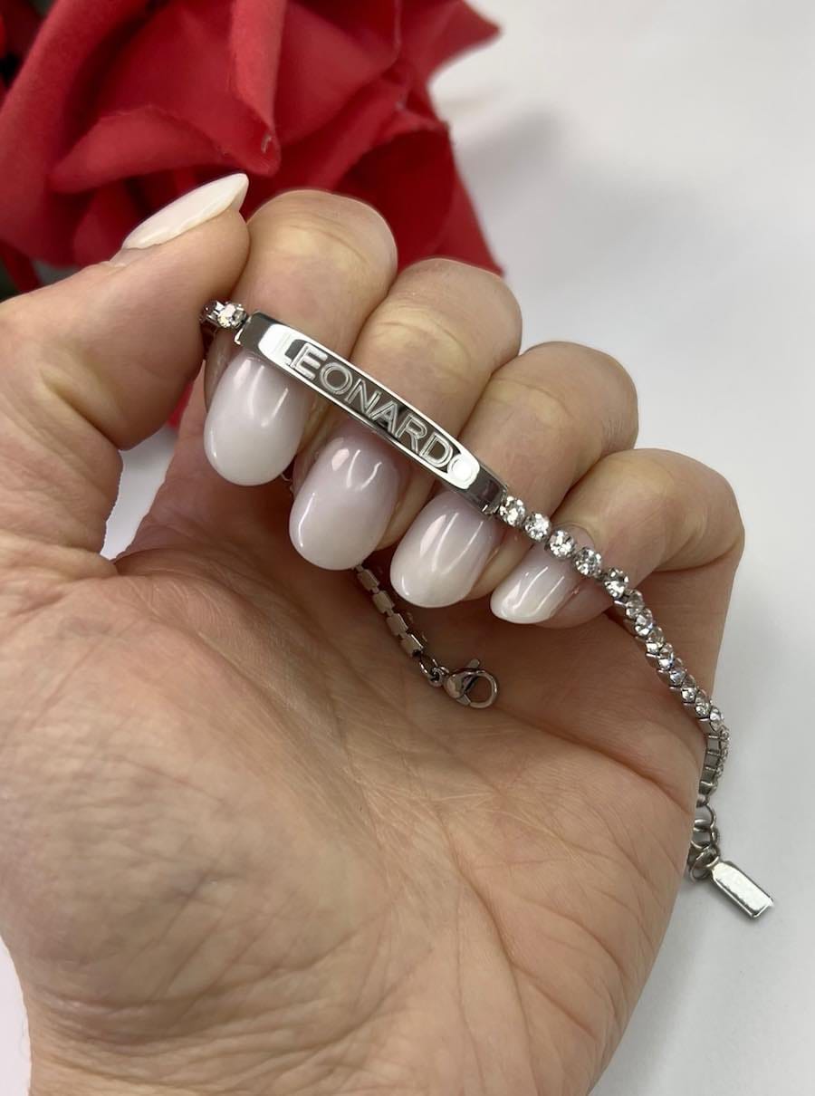 Bracciale Tennis White Name
