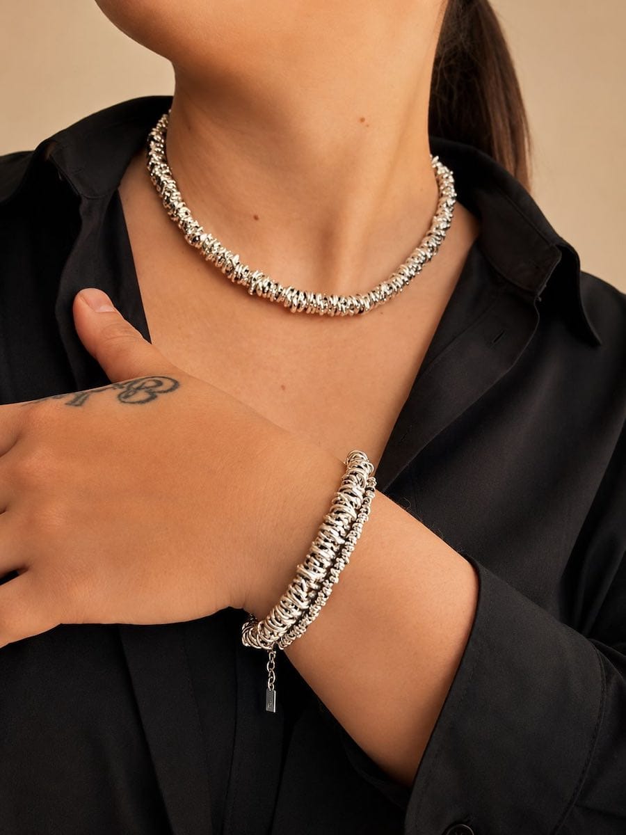 Collana & Bracciale Aluminum