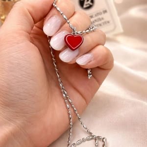 Collana cuore smaltato