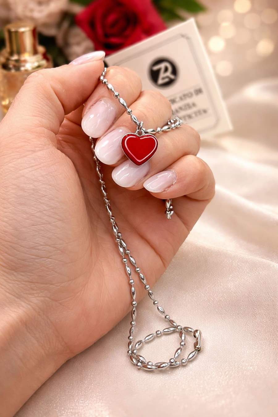 Collana cuore smaltato