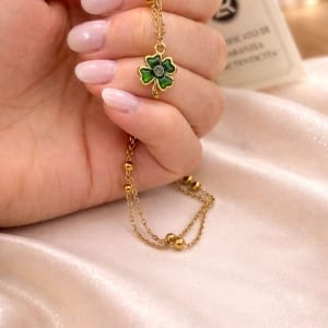 Collana quadrifoglio gold