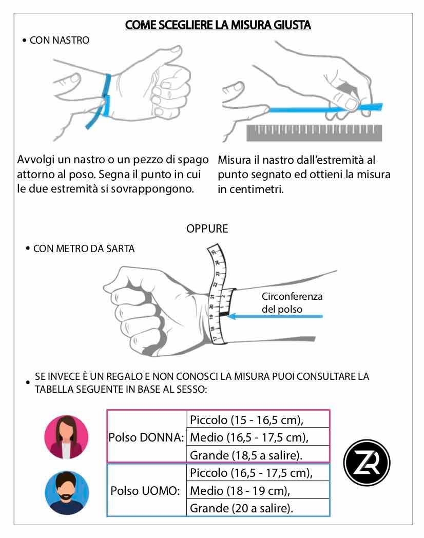 Misure polso uomo e donna Zarich
